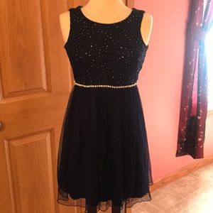 Girls navy dress